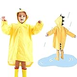 URAQT 子供 レインポンチョ レインコート キッズ 子供用 恐竜柄 かわいい 動物 柄 女の子 雨具 子どもレインコート ランドセル 男女兼用 カッパ 雨具 レインウェア ポンチョ 防水 防風 通