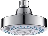 Rainfall Shower Head 5 High Pressure Overhead Fixed Shower Head 5 Function Luxury Chrome Plated with