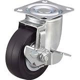 ワコーパレット:ワコー エアーキャスター(自在車ストッパー付) 50mm ゴム車 ALG-50-RHS 型式:ALG-50-RHS