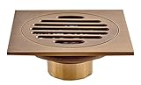 Archaistic真鍮スクエアシャワー床ドレインArt CarvedシャワーGround Drainer