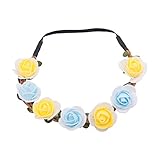 Love Sweety Baby女の子ローズフラワーヘッドバンドボーホーフローラルクラウンWreath for Photo