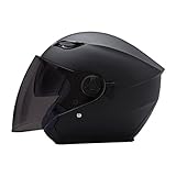 バイク用ヘルメット　ジェット　ダブルシールド　春夏秋冬　レディース　メンズ　原付　オートバイ　アンチショツク　防衝撃　通気性抜群　クリア/スモークシールド　アウトドア＆スポーツ　54～60cm