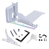 Lian Li ATX PCケース 4スロット 垂直GPUキット (VG4v4) - プレミアム Gen 5 ライザーケーブル PCI-E 5.0 x 16-200mm PCIe 3.0/4.0対応 位置調整可能 - ほとんどのPCケースに対応 (VG4v4 ホワイト)