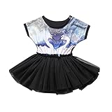 (プタス)Putars ベビー服 子供服 女の子 ワンピース ドレス 半袖 スワン柄 可愛い オシャレ 通園 発表会 旅行 記念日 プレゼント 18ヶ月-5歳