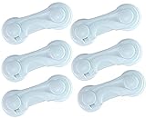 Babystity 開閉禁止 はがせる 引き出し ストッパー ベビーガード 回転式 (6個セット, 白)