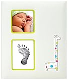 Pearhead Babybook Giraffe with Clean Touch Ink Pad Included, Ivory by Pearhead