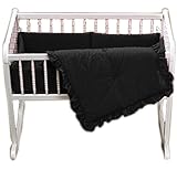 Baby Doll Bedding Solid Cradle Set, Black by BabyDoll Bedding