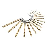 19個入り ツイストドリル 高速度鋼 チタンコーティング HSS 4241 ドリルビット 1mm-10mm