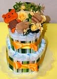 出産祝い　出産のプレゼント　オムツケーキを出産のお祝いに　１段大サイズ