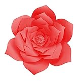 2ピース20センチdiy紙の花の背景ブルー人工花の背景結婚式装飾誕生日イベントパーティー用品-Red