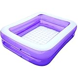 AIVEST ビニールプール 底面クッション 子供プール 180cm (180cm×140cm×50cm, ラベンダー)