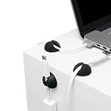 ケーブルクリップ　Idealeben　ケーブルドロップ　コードクリップ　両面テープ付き　9枚セット　コード収納　ケーブル収納　 コードフック ブラック