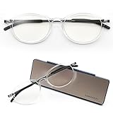 [スリムグラス] 老眼鏡 おしゃれ メンズ ブルーライトカット 超薄型 コンパクト 度数 2.5 SL-R61