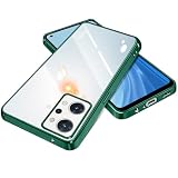 【FULEEYUHN】OPPO Reno 9a / Reno 7a 用 ケース クリア【耐衝撃 擦り傷防止 落下防止 黄変防止】オッポ リノ 9a / リノ 7a カバー 透明 高級TPU素材 対応 OPG04 A201OP A301OP CPH2523 スマホケース 薄型 軽量(ダークグリーン)