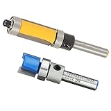 Baoblaze 2個セット　ルータービット　テンプレート　フラッシュトリム＋トップボトムベアリング　木工カッター　1/4 ''シャンク　