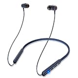 【業界トップ Bluetooth5.3+38時間連続再生】ネックバンド型 ワイヤレスイヤホン CVC8.0ノイズキャンセリング ブルートゥース スポーツ マルチポイント対応 Type-C急速充電 Hi-Fi音質 マグネット搭載 自動ペアリング ハンズフリー通話 軽量 ランニング 在宅勤務/テレワーク/skype会議/ビジネス プレゼントなどに適用（ネイビー）