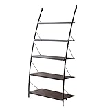 エア・リゾーム 壁面収納 壁面ラック 棚 ラダーラック 壁面ハイタイプラック WORSE(ウォルス) 90cm幅タイプ ブラック×ブラウン