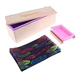 Kesoto 木の蓋　シリコン　DIYトースト　ロープ　ボックス　形状維持　石けん　再使用可能　トレイ　ホルダー　オイルペーパーセット