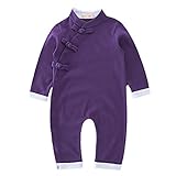 Zhhlinyuan 良質 Cute Newborn Fashion Long Sleeve Cotton Jumpsuit Chinese Style 赤ちゃん Romper