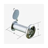 防犯金具　SM-6　亜鉛合金他　板厚：φ12　入数：1・10　扉厚35～56ミリ　視野190°