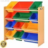 colibrox -- Toy Bin Organizer Kids Childrensストレージボックス引き出しビンおもちゃオーガナイザーKids子供用ストレージボックス、プレイルーム、寝室、プレイ