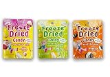 フリーズドライ キャンディ Freeze Dried Candy 3種アソート (ストロベリー&レモン味、マスカット&レモン味、オレンジ&コーラ味)