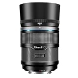 SIRUI Sniper 75mm オートフォーカスレンズ、F1.2 望遠 APS-C カメラレンズ、A5 A6 A7 FX A9 ZV-E シリーズ用 (E マウント、ブラック)
