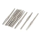 uxcell 紙やすりマンドレル　シルバートンメタル製　ラウンドシャンク　10個入り2.35mmx16mmx50mm