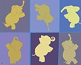 Green Leaf Art Yoga Elephants Canvas Art [並行輸入品]