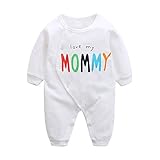 エルフ ベビー(Fairy Baby)新生児服 カバーオールロンパース 前開き 長袖 四季兼用 可愛い ホワイト ママ 66cm (80)