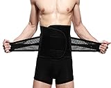 LeafIn 腰痛 ベルト 兼 サポーター 腰サポート 男女兼用 メッシュ 2色5サイズ (ブ...