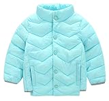(トヨベイ)Toyobuy 可愛い 厚手 子供 中綿 コート キッズ ブルゾン ベビー ジャケット 男の子 女の子 防寒 水色 120