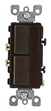 Leviton 5634 15 Amp, 120/277 Volt, Decora Single-Pole, Single-Pole AC Combination Switch, Commercial