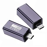 xiwai USB 2.0 BタイプメスからミニUSB&マイクロオスアダプター、プリンタスキャナーディスク用延長コネクター2個パック。, パープルミニ+マイクロUSB。