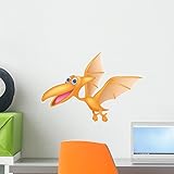 Dinosaur Cartoon Wall Decal by Wallmonkeys Peel and Stick Graphic (18 in W x 13 in H) WM303997 [並行輸入