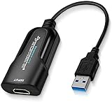USB 3.0ビデオキャプチャカード1080P 60fp HDMI-USBアダプターHDゲームキャプチャHDMI-USB3.0交換パーツストリームレコードモニタービデオキャプチャカード、プラグアンドプレイ、ライブブロードキャスト/ゲーム/ビデオ