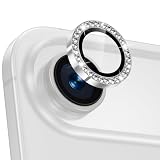 【2枚入り】レンズカバー iPhone Air 用 カメラフィルム キラキラ アイフォン エア カメラ保護 ピカピカ アルミ合金 9H強化ガラス キズ防止 黒縁取り 露出オーバー防止 超高透過率 いphone airカメラカバー プロテクター ラインストーン ホワイトシルバー