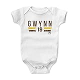 500レベルのTony Gwynn Infant & Baby Onesieロンパース – San Diego野球ファンギア野球の殿堂の公式ライセンス – Tony GwynnフォントN ホワイト
