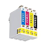 IC50-C+M+Y+BK 各1本セット 互換用 インク 互換インクカートリッジ 互換品 IC6CL50 純正品併用 増量 大容量 ICチープ搭載 残量表示 対応機種：EP-301 302 4004 702A 703A 704A 705A 774A 801A 802A 803A 803AW 804A 804AR 804AW 901A 901F 902A 903A...