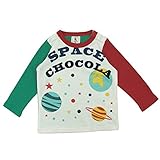 【春物】 chocola(ショコラ) ガーゼ天竺SPACE長袖Tシャツ 80cm /グリーン系 NO.CH-1621-16006