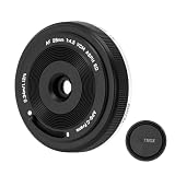 Viltrox AF 28mm F4.5 XF APS-C パンケーキレンズ 広角レンズ Xマウント オートフォーカス 超薄型 固定焦点 小型＆軽量 Fuji XマウントカメラX-A1 X-A2 X-H1 X-T1 X-T10 X-T2 X-T20 X-T100 X-PRO1 X-PRO2 X-E1 X-E2などに対応 自分撮り 旅行撮影 ストリート撮影 ポートレート vlog (ブラック)