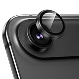 Podick レンズカバー iPhone Air 用 カメラフィルム 【貼ってる感ゼロ！】 9H強化ガラス アルミ合金 耐衝撃 いphone17Air カメラ保護 高透過率 キズ防止 露出オーバー防止 気泡ゼロ 指紋防止 貼り付け簡単 アイフォン17エア 対応 独立型レンズプロテクター(17Air,Black)