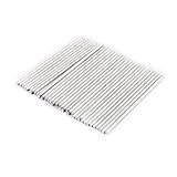 uxcell　丸棒　ラウンドシャフトロッド　3mm x 90mm　鋼製　シルバートーン　50枚入り