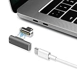 magsafe マグネットUSB C アダプター、Type c コネクタ、100W急速充電 USB3.1データ通信(10Gb/s) 4Kビデオ出力対応、MacbookやMacBook ProなどのUSB C デバイスに適用する (グレー)