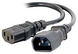 C2G/Cables to Go 29967 16 AWG 250 Volt Computer Power Extension Cord Black (6 Feet) [並行輸入品]