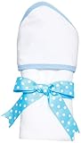 AM PM Kids! Hooded Towel, White with Blue Trim by AM PM Kids!
