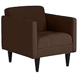 arne 一人掛けソファー おしゃれ 1人掛けソファー 肘付き クレープ ソフィア ダークブラウン