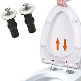 トイレシートヒンジブラインドホールの取り付けゴムトップナットネジ（2PCS）