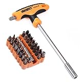 1stモール T型ハンドル ラチェット ドライバー ビット セット 32ビット ST-JM-6105