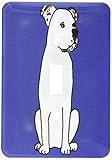 3dRose lsp_200151_1 Cute White American Bulldog Art Light Switch Cover